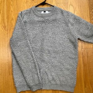 Topman Grey Knit Sweater Size S Stretchy